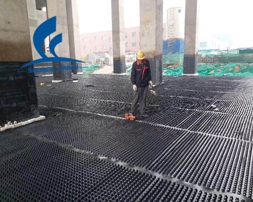 排水板+土工布到達北京工地